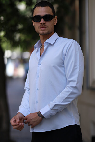 PASSERO Slim Fit Dobby πουκάμισο