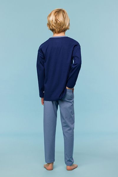 Woody Ανδρικές πιτζάμες Navy Blue - 889-plu