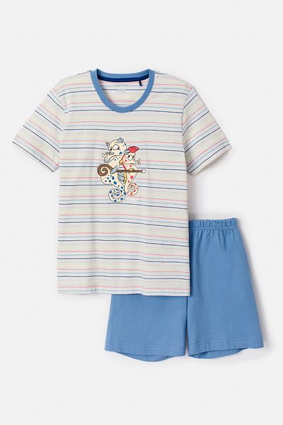 Woody 10-16 χρονών Boy's Pijamas-pss - 920-Sea Themed Striped Blue