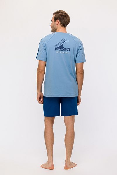 Woody Ανδρικές πιτζάμες-Qts - 818-Blue