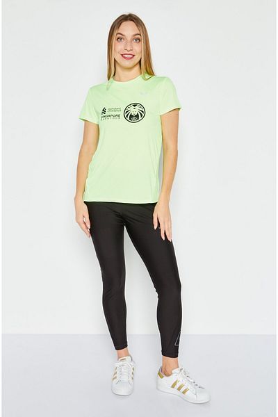 Puma Women Sportswear Fit Short Sleeve Running Jersey, Lime