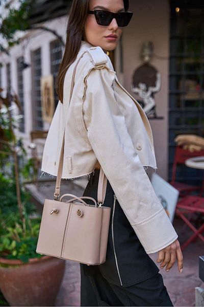 Madamra Mink Damen Hand- und Schultertasche mit Spitzendetail