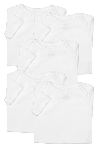 Carter's White Baby Bodysuit - Pack of 5, Short Sleeve