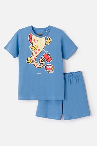 Woody 2-8 Yaş Erkek Çocuk Pijama-Ple - 818-Mavi