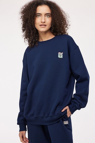 Woody Navy Blue Unisex Crew Neck Sweatshirt - 885-Slh