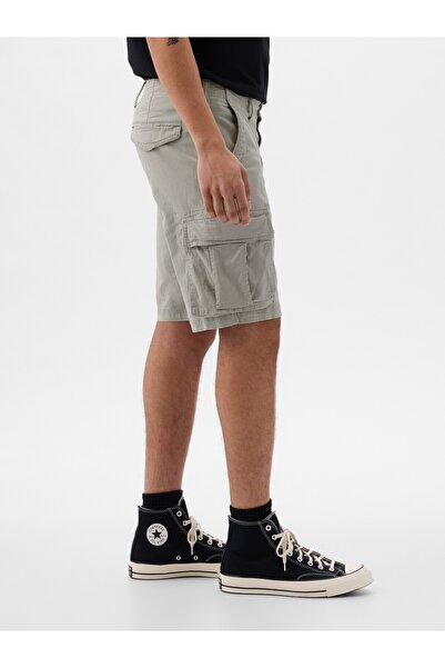 GAP Erkek Gri 11" Relaxed Kargo Şort