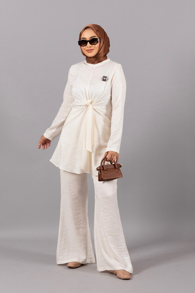 Stilife Livia Διπλό Σετ - Πέτρα με Λεπτομέρεια Καρφίτσας