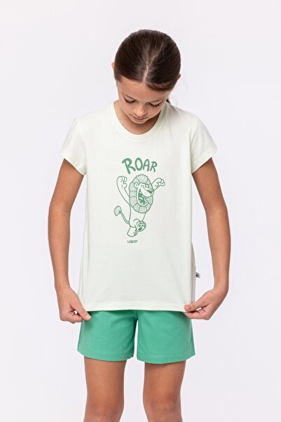 Woody Pijamale pentru fetiță 10-16 ani-Wpf - 706-Verde mentă