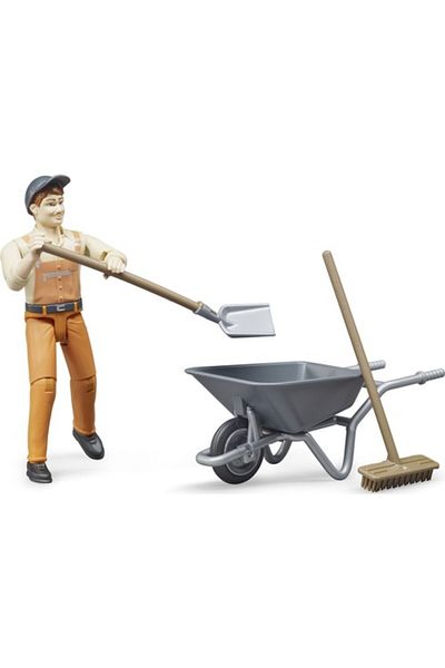 Bruder Cleaning Officer and Accessories Br62130
