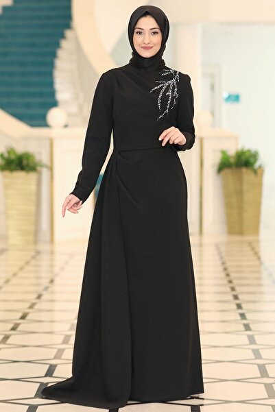 Esilanur Adel Tesettür Abiye Siyah
