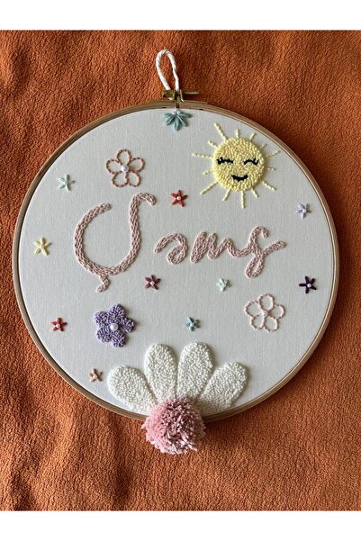 punch passion Bebek kapı süsü, hastane kapı süsü,  30 cm, punch nakışlı, isim...