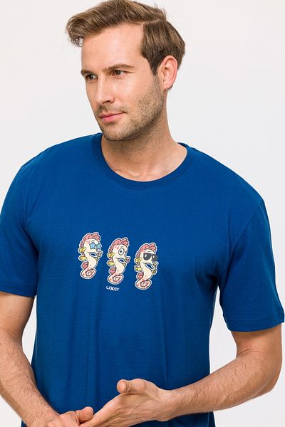 Woody Ανδρικές πιτζάμες-Pus - 843-Navy Blue