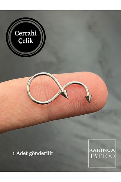 Karınca Piercing Helix Industrial Bridge Ear Piercing For Spike Spiral Two Holes