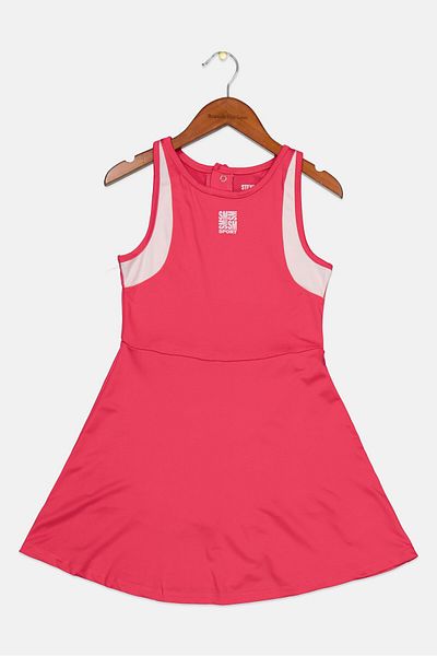 Steve Madden Kids Girl Brand Logo Mini Sports Dress, Pink