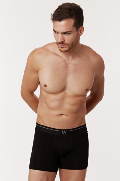 Woody Pachet de 2 boxeri pentru bărbați - 199-Negru