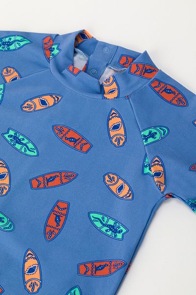 Woody Costum de baie cu imprimeu albastru pentru 2-8 ani - Upf50-zwg