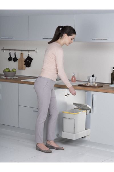 Pelikan 21600 Coș de gunoi în interiorul dulapului pe șină 16 1 Lt (17 LT) - Coș de gunoi pentru bucătărie