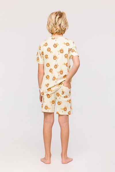 Woody 2-8 Years Old Boy Pajamas-Pza - 913-Lion Printed Ecru