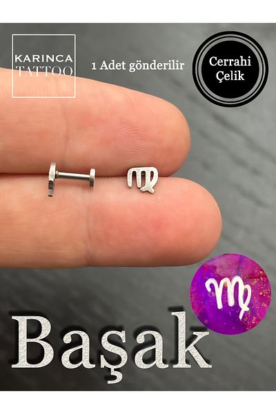 Karınca Piercing Zodiac Symbols Zodiac Ear Tragus Helix Cartilage Piercing Earring