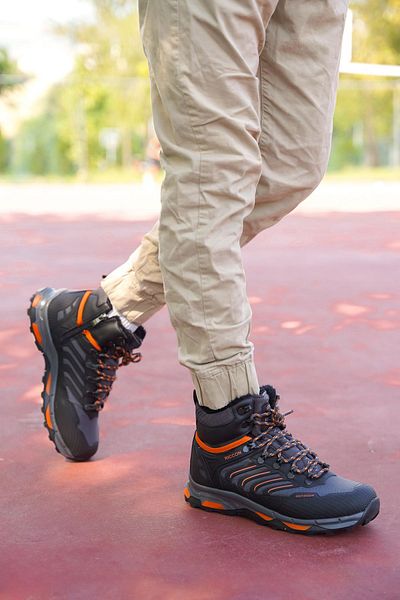 Riccon Smoked Orange Unisex 3d Rubber Trekking Boots00128055