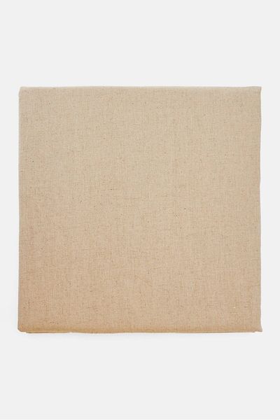 Muy Mucho Linen Plain Table Cloth 140 X 180 Cm, Brown