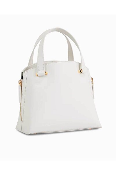 Tommy Hilfiger Women's Solid Color Logo White Shoulder Bag AW0AW15968-YBL