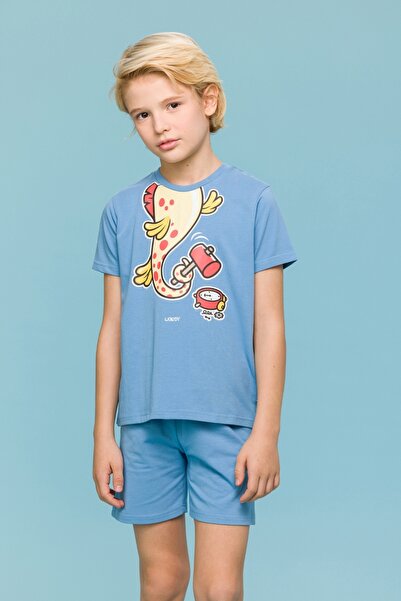 Woody 2-8 Yaş Erkek Çocuk Pijama-Ple - 818-Mavi