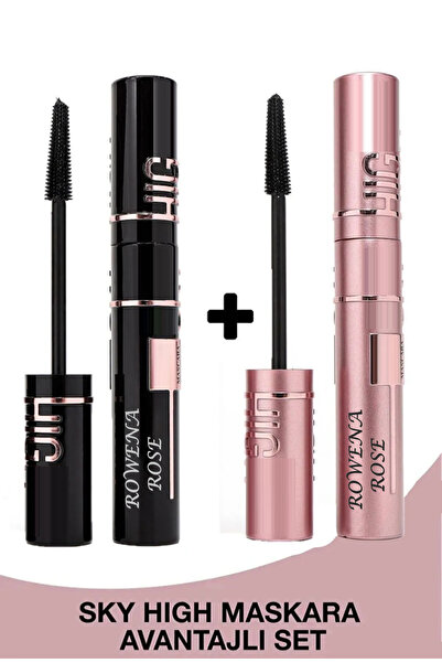ROWENAROSE Sky High Maskara Pembe & Sky High Maskara Siyah Mascara Set