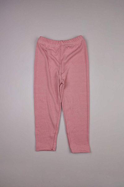 Peki 5-Piece Stretchy Corded Cotton Polyester Pajamas Set for Baby Girl - Solid Leggings, Single Bottom Pants