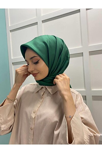 ipekevi Tivil Ipek Eşarp - Tek Renk Ipek Eşarp 1116 Zümrüt Yeşili