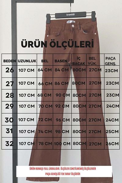 İstangül Butik Τζιν Full Lycra Flare Leg