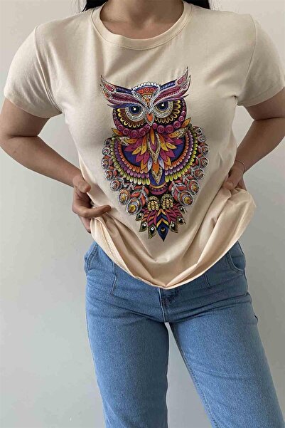 İstangül Butik Μπλουζάκι Owl Crew Neck