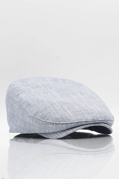 Külah Men's Plain Cotton Gray Flat Cap Beanies