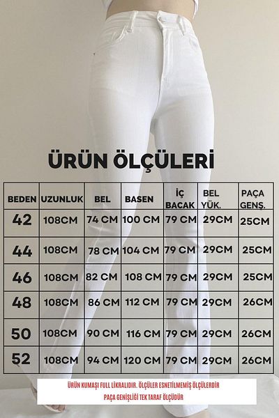 İstangül Butik Plus Size Full Lycra Spanish Leg Jeans
