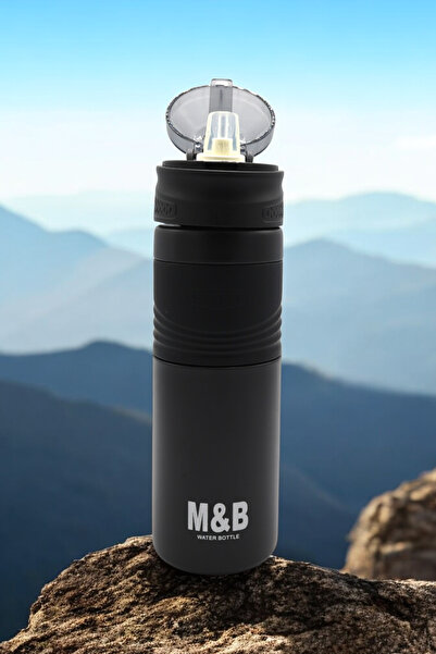 M&B WATER BOTTLE Esta 550 ml Stainless Steel Thermos with Straw - Daily Sports Outdoor Camping Hot Cold Leakproof Flask