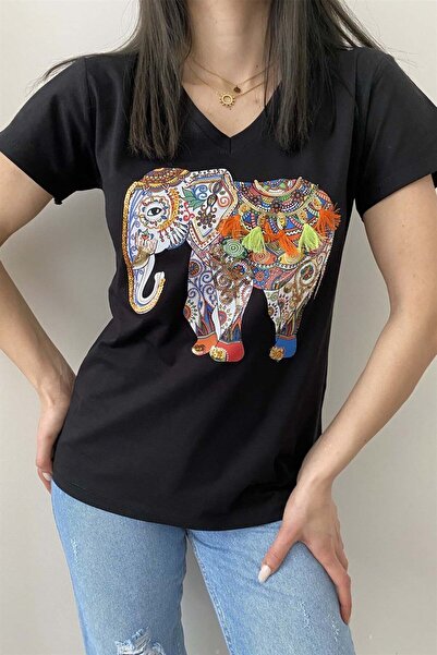İstangül Butik Μπλουζάκι με σχέδιο ελέφαντα