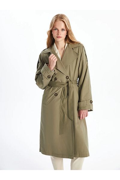 LC Waikiki Trenci pentru femei LCW Vision Khaki Jacket Guler