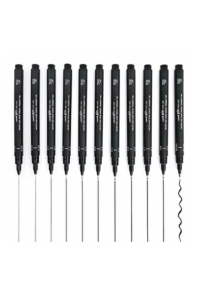 UNİ-BALL Black Technical Drawing Pen - Uni Ball Pin 0.2-0.5-0.8