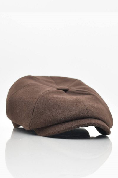 Külah Men's Wool Brown Baretta Cap