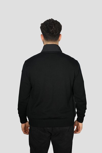 PAUL&SHARK Men's Zippered Stand Collar Casual Black Sweatshirt 14311261 -011