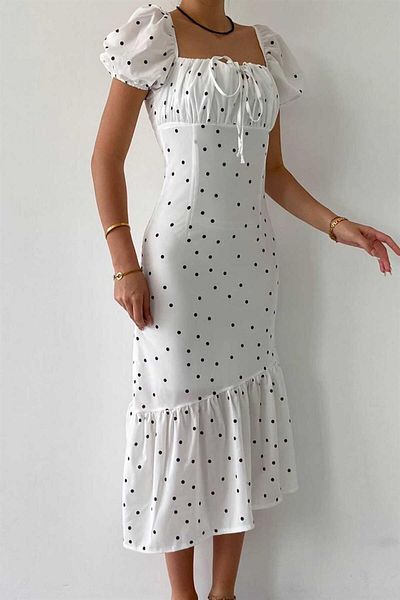İstangül Butik Φόρεμα Avona με μοτίβο Pauntiye με λαιμόκοψη
