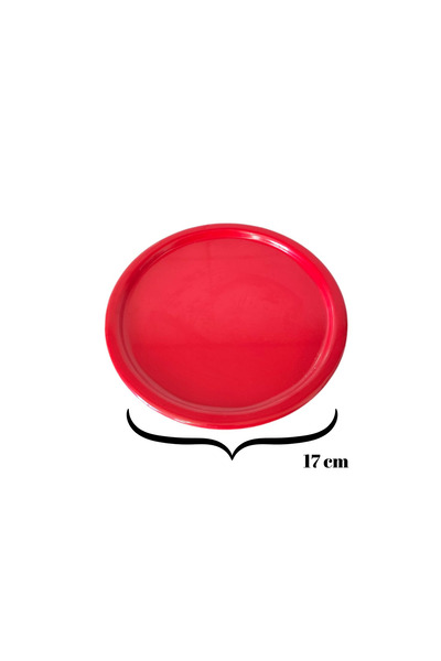 EceAksesuar Metal Tray Metal Plate 6 Pieces Round Tea and Coffee Presentation Tray Presentation Plate 17 cm