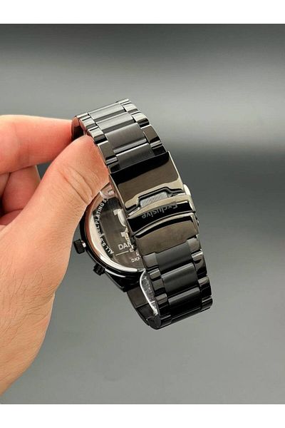 Daniel Klein Exclusive Black Men's Wristwatch 3 Atm Waterproof Functions Active