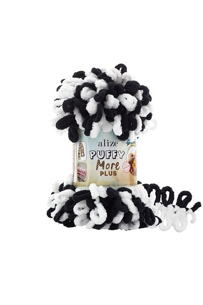 Alize 2 τεμάχια Puffy More Plus Πλεκτό νήμα χειρός, νήμα πλεξίματος δακτύλων (2 x 250 γραμμάρια) 8006