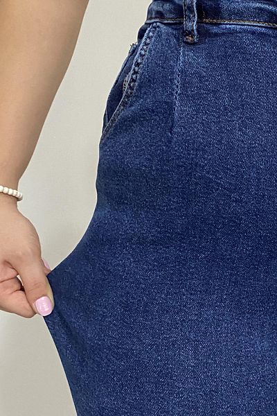 İstangül Butik Full Lycra Large Size Jeans with Cuffs