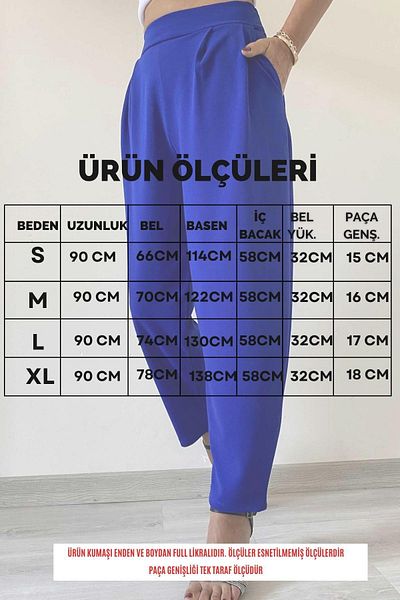 İstangül Butik Back Elastic Balloon Trousers