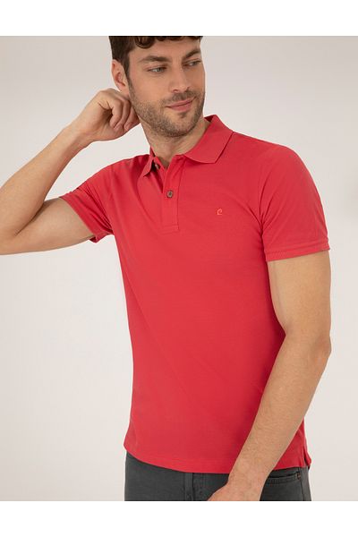 Pierre Cardin Κόκκινο μπλουζάκι με λαιμόκοψη Polo Basic 50262660-VR030