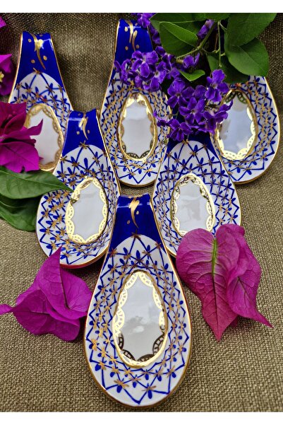 BY.RAYKA PORSELEN El Dekor Yildiz 6 Lı Lokumluk Seti