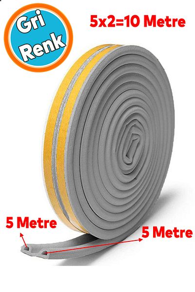 NZB 10 Meters Gray Wick Cold Insulation Tape - Door and Window Tape, Adhesive