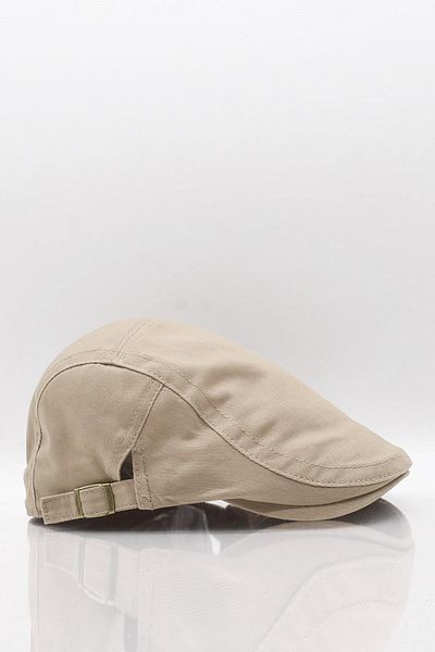 Külah 100% Cotton Adjustable Buckle Men's Cap Hat Beige